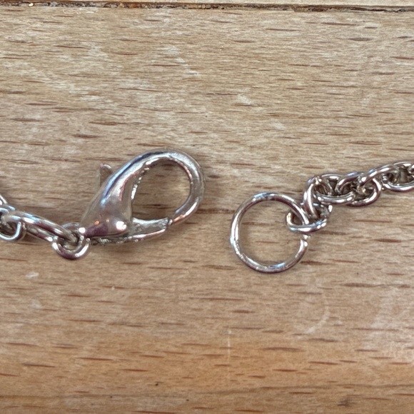 Amber Bead and Silver Tone Necklace - Picture 2 of 2